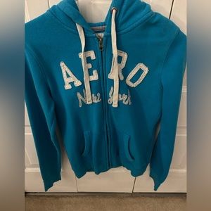 Vintage areo blue zip up